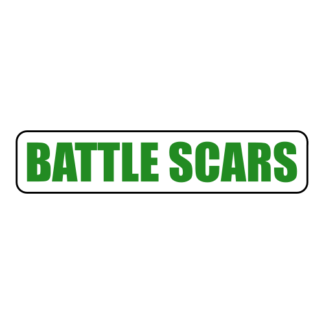 Battle Scars Sticker (Green)
